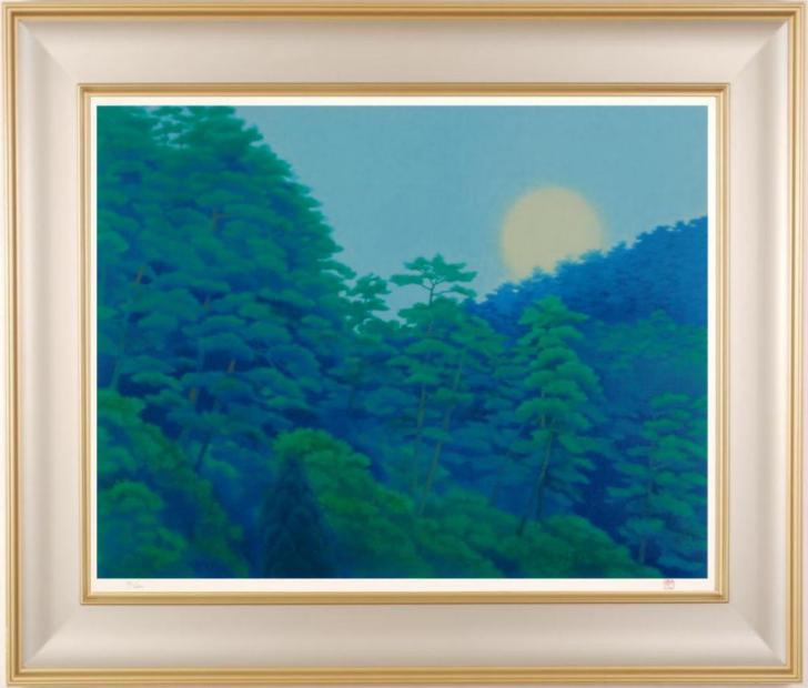 楽天市場】東山魁夷 絵画 風景画 和風 インテリア 「月の出