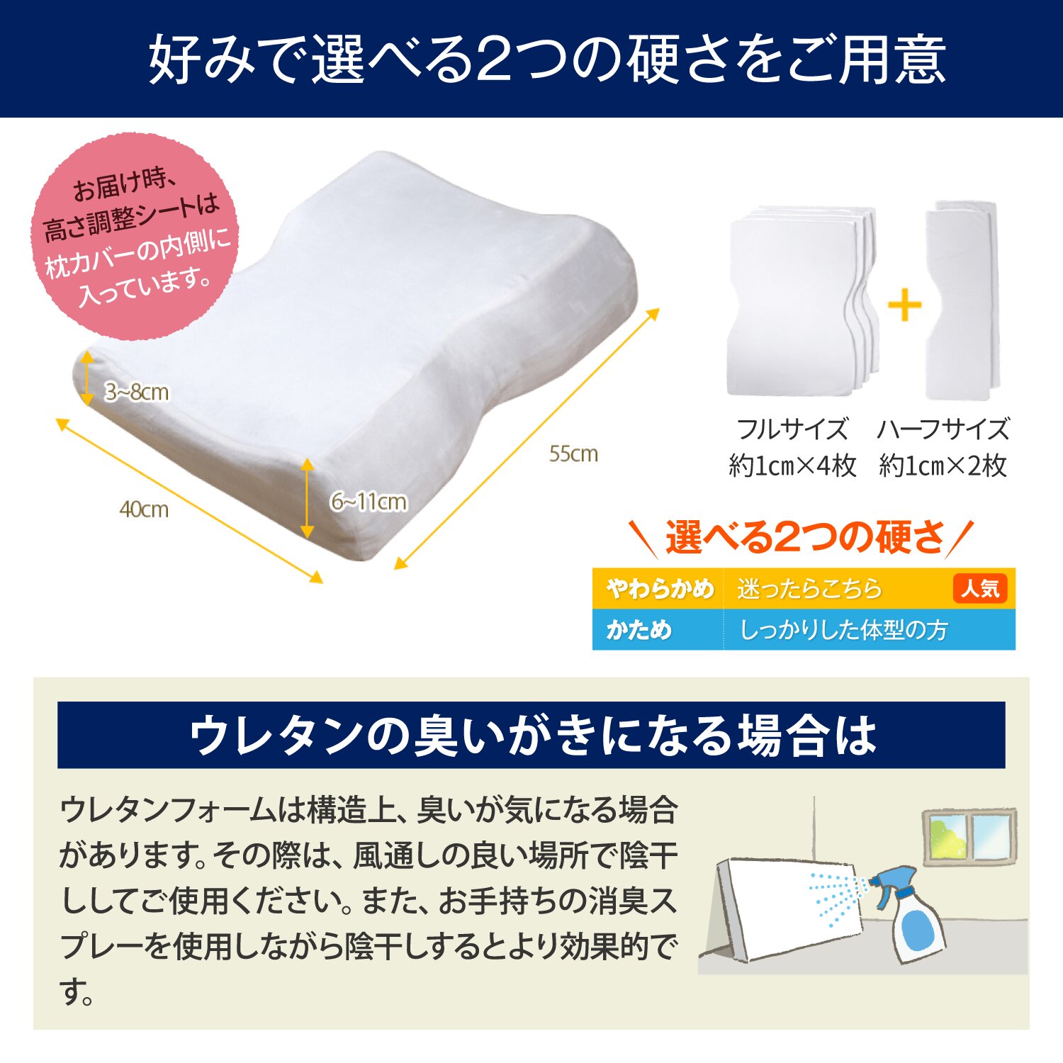 楽天市場】モットン 枕［やわらかめ］ 首・肩対策 高反発 まくら