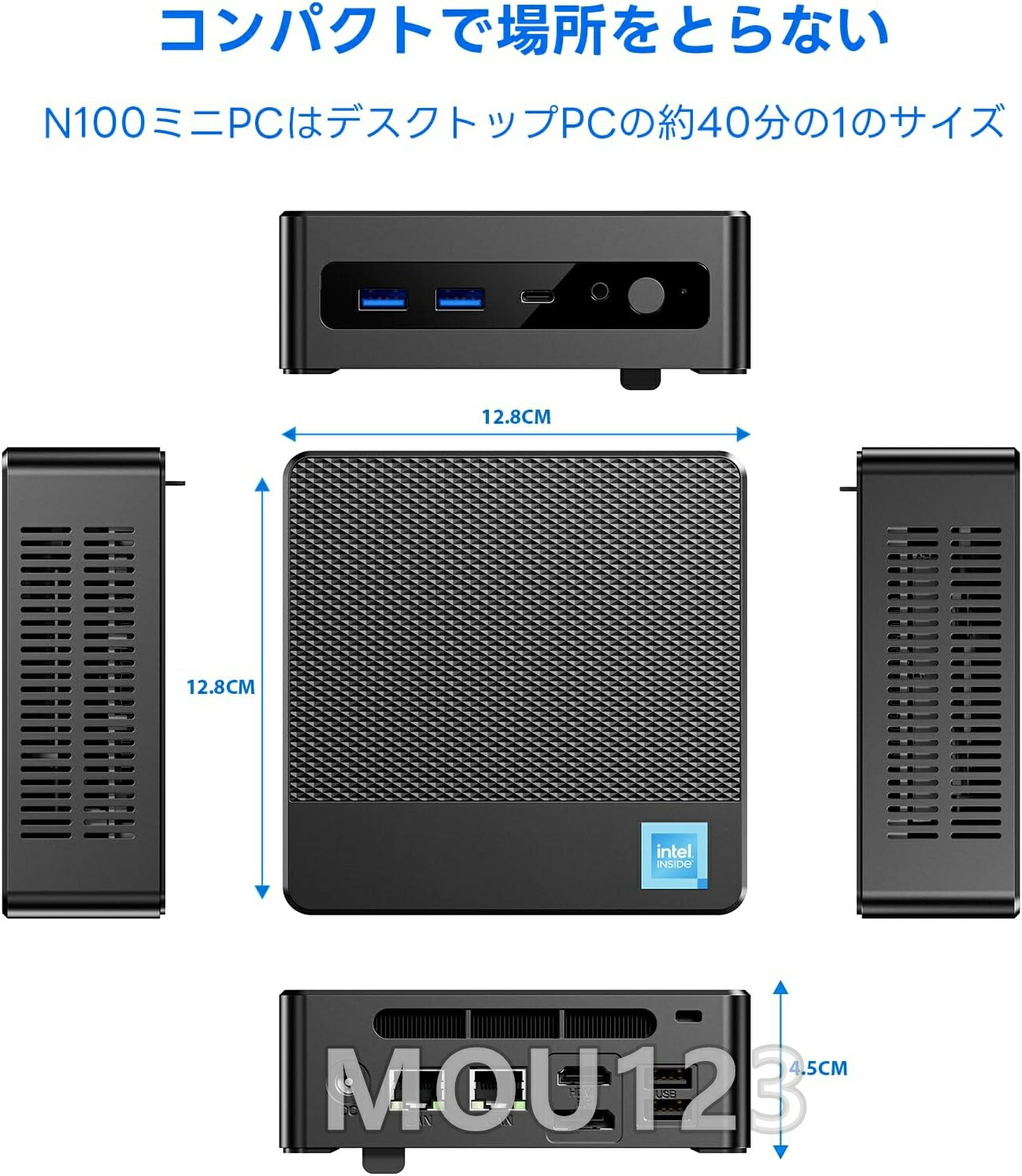 楽天市場】ミニPC N100 Intel 16G+512G LPDDR5 全機能TYPE-Cポート2.5