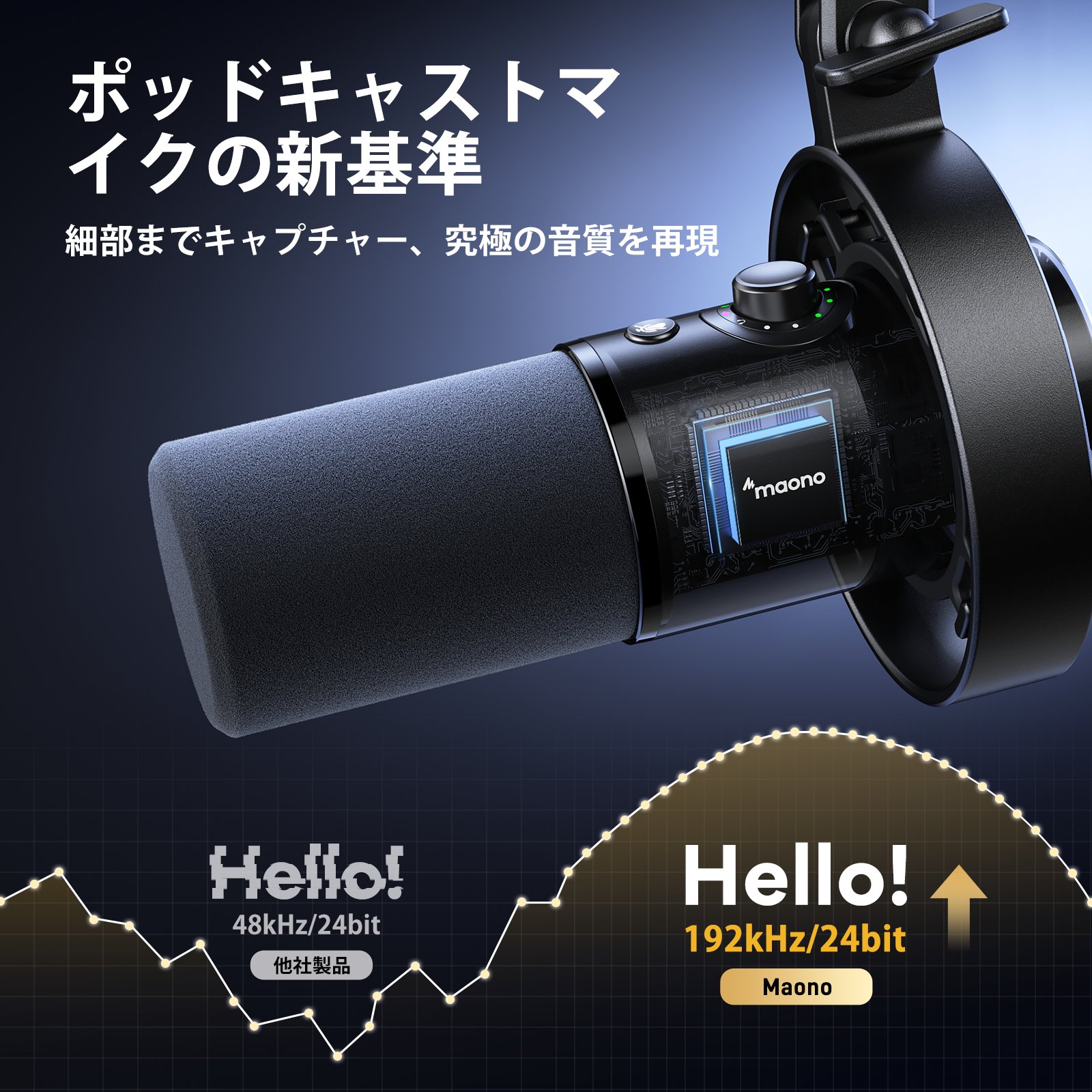 楽天市場】送料無料 MAONO USB XLR ダイナミックマイク 192kHz/24bit