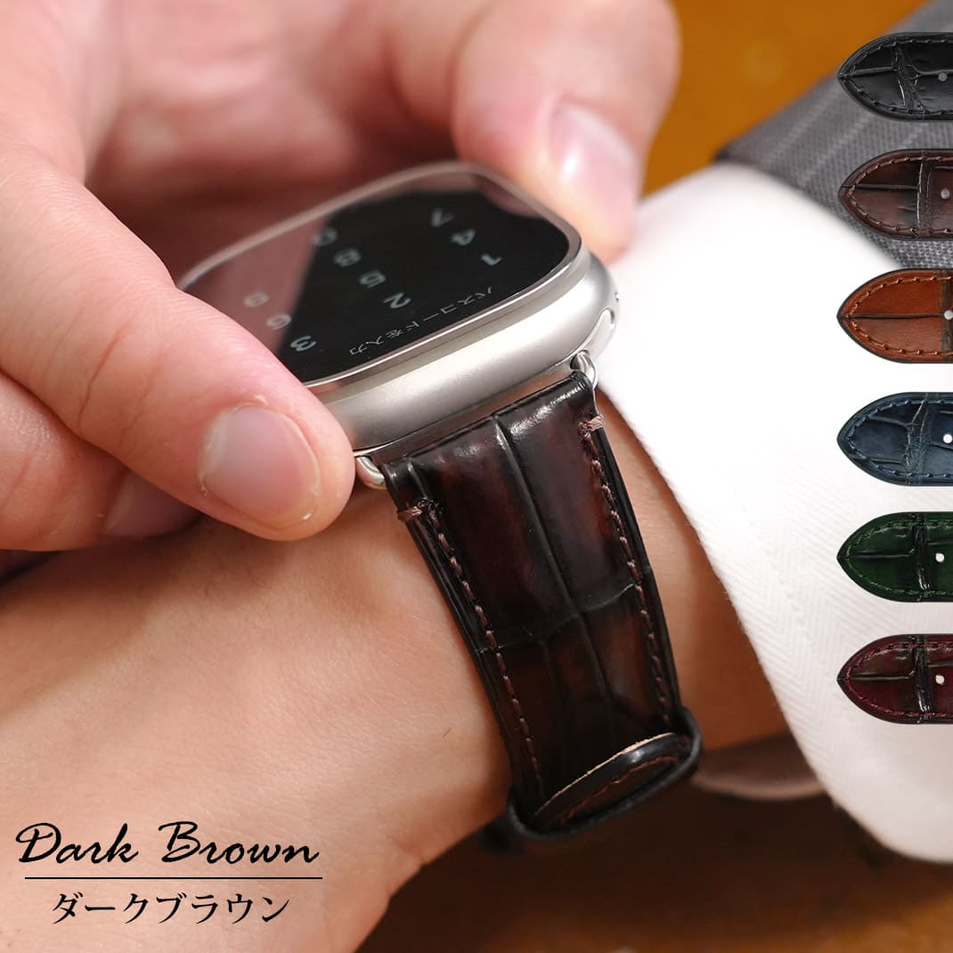 楽天市場】アップルウォッチバンド メンズ ムラ染め 革 applewatch11