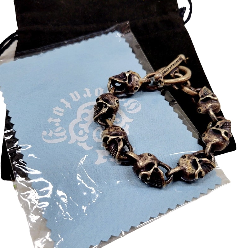 楽天市場】【中古品】【メンズ】 GABORATORY SV925 7 SKULL BRACELET