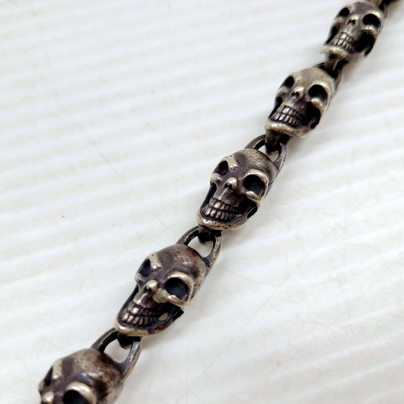 楽天市場】【中古品】【メンズ】 GABORATORY SV925 7 SKULL BRACELET