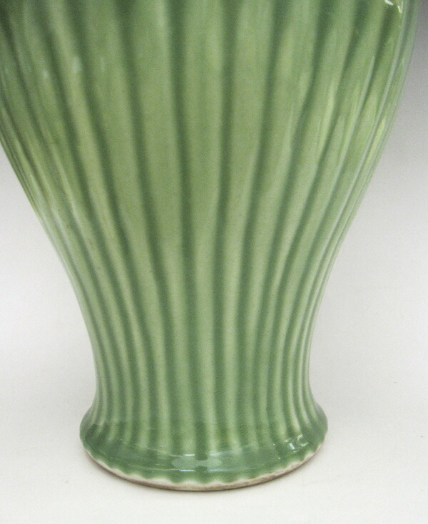 楽天市場】竜泉窯 砧青磁シノギ花生 高さ約42cm 中国 陶磁器 美術品