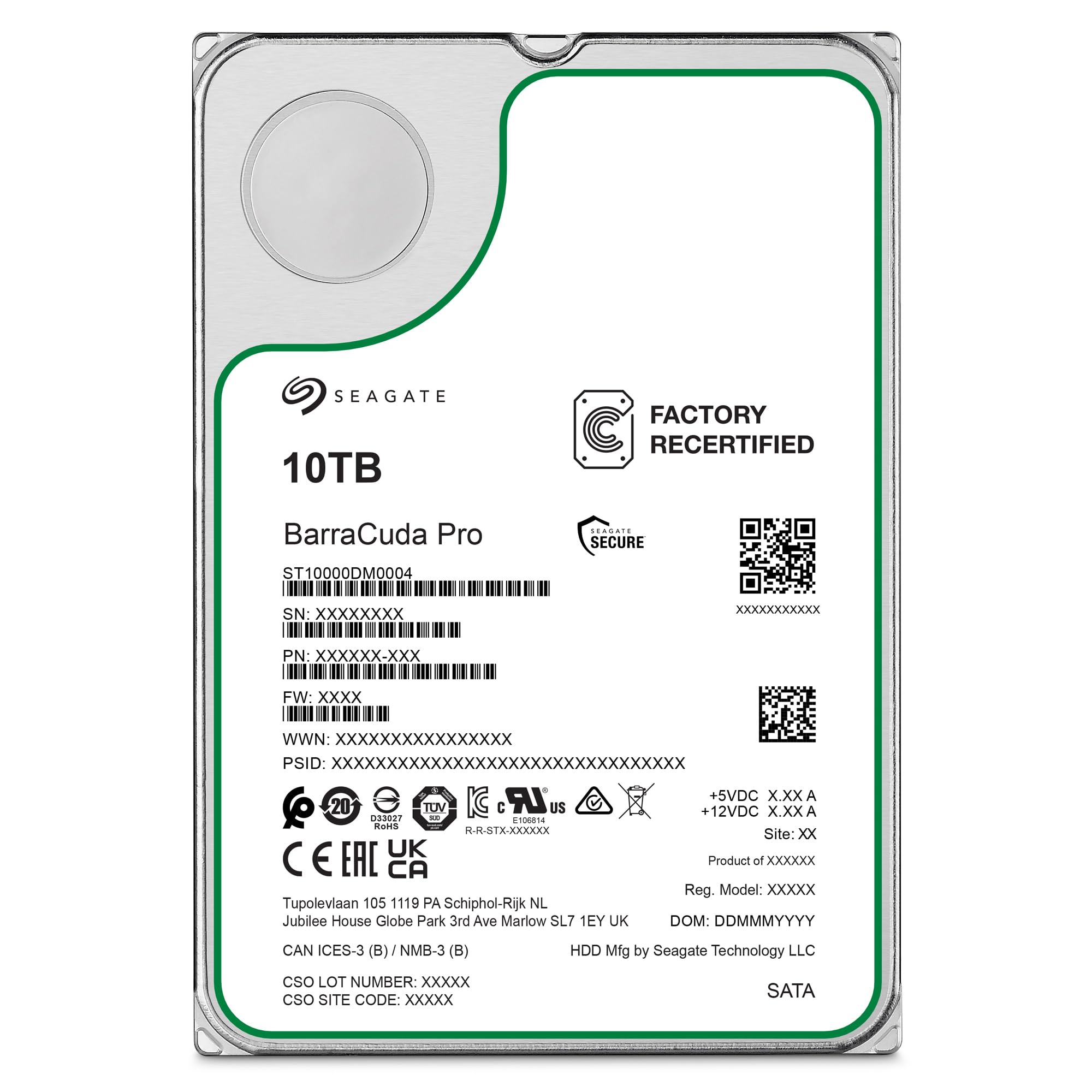 楽天市場】HDD 3.5インチ 10TB SEAGATE BarraCuda Pro 7200rpm SATA