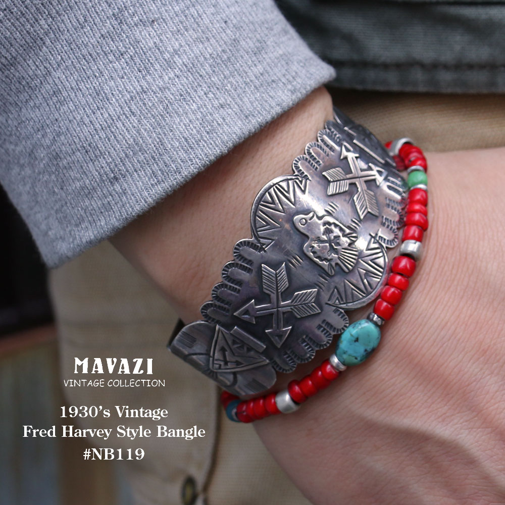 楽天市場】1930's Vintage Fred Harvey Style Bangle #NB119 フレッド