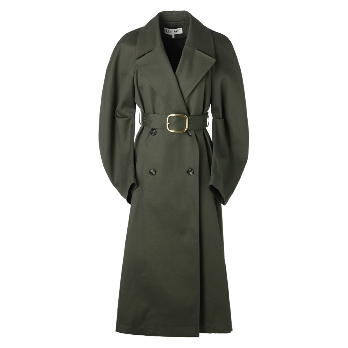 楽天市場】ロエベ LOEWE トレンチコート グリーン レディース
