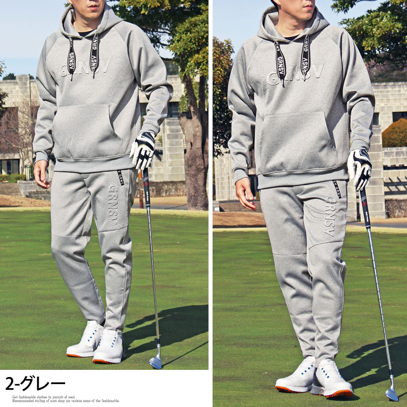 楽天市場】送料無料 ゴルフウェア メンズ 上下セットアップ プル