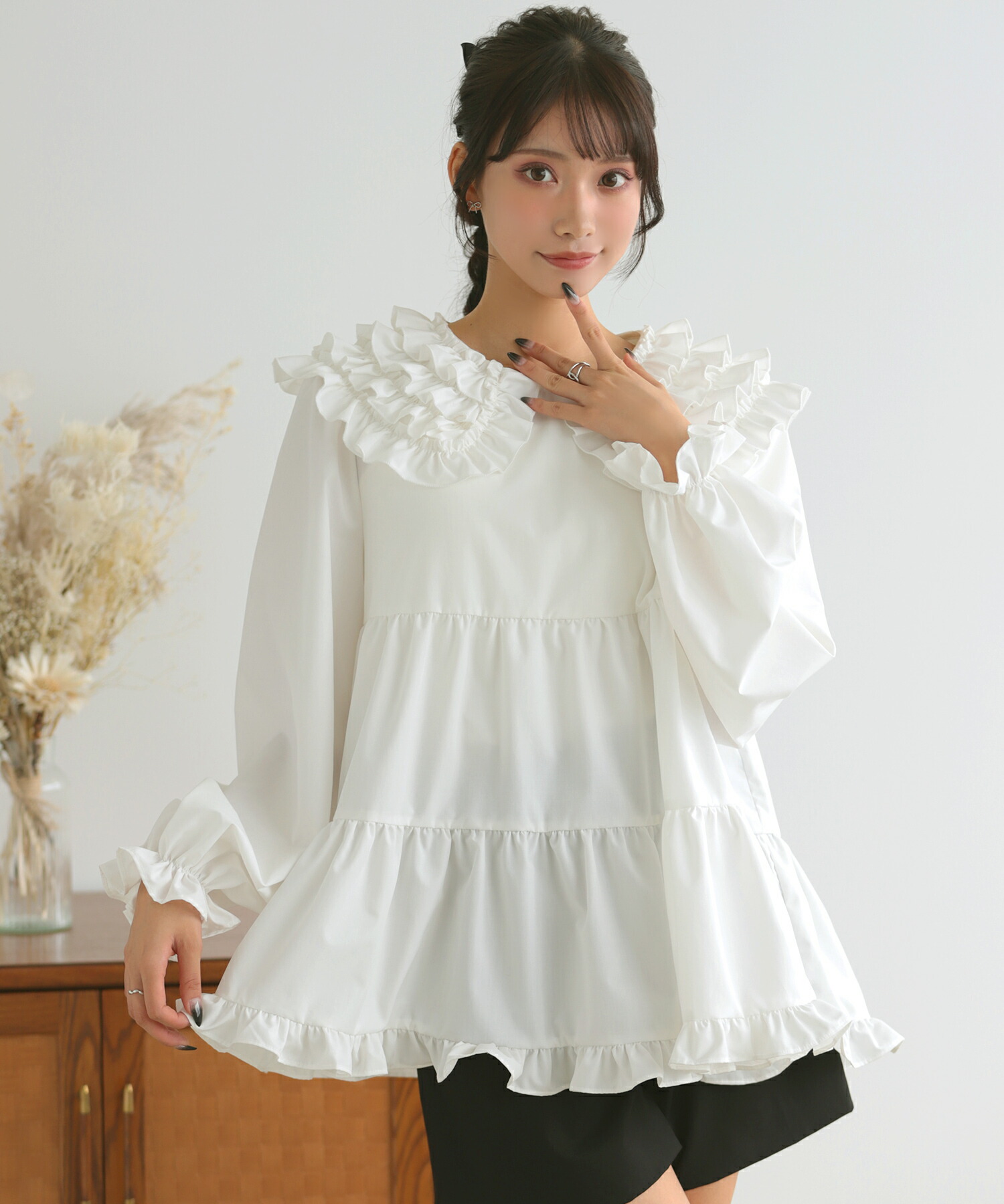 楽天市場】30％OFF【6190円→4333円】□フリルカラーティアード