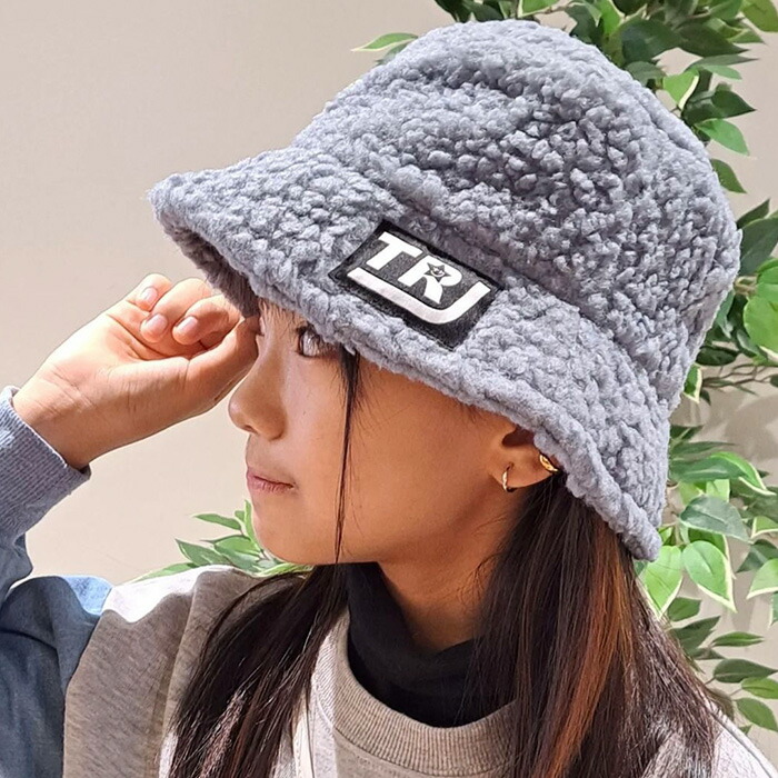 楽天市場】モコモコハット バケットハット ボア 帽子 防寒 暖かい ロゴ