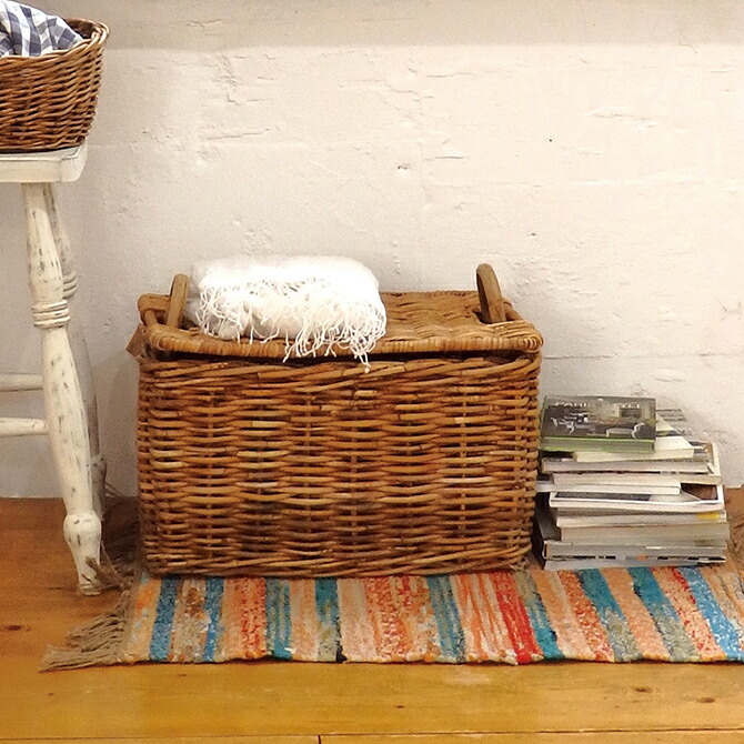 楽天市場】アラログストックバスケットラタン フィリピン かご