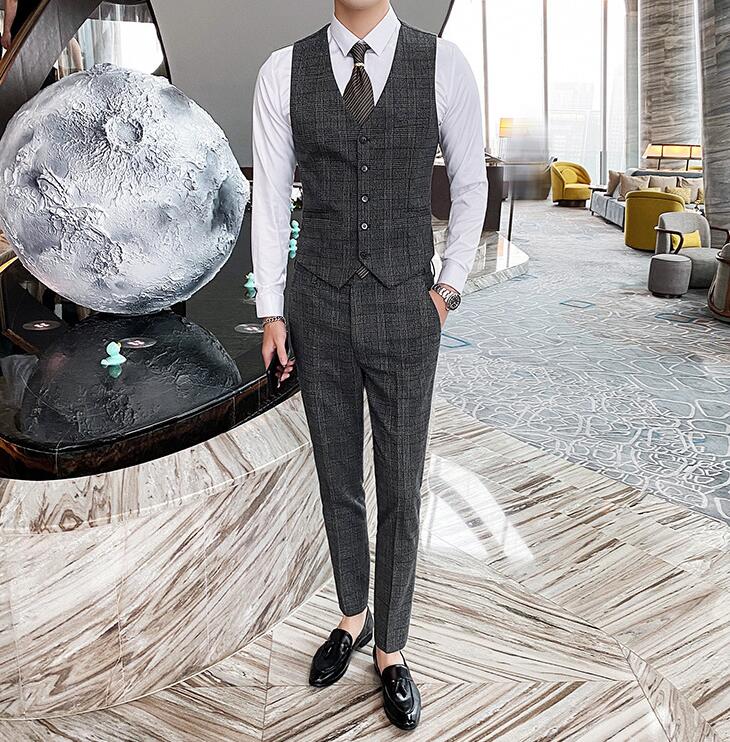 楽天市場】千鳥柄 スーツ メンズ ウォッシャブル 3ピーススーツ