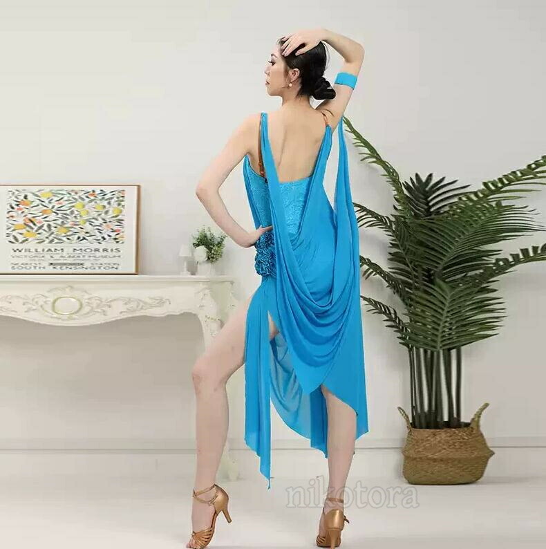 楽天市場】社交ダンス ルンバ ドレス ラテンダンス ワンピース