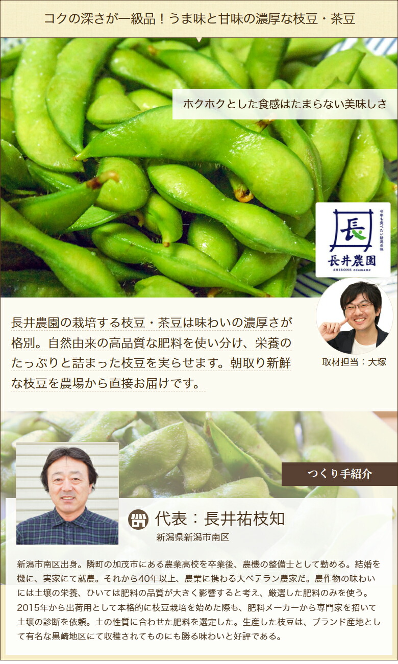楽天市場】新潟産 枝豆 早生豆 選べる 500g 〜 1.5kg 長井農園 鮮度