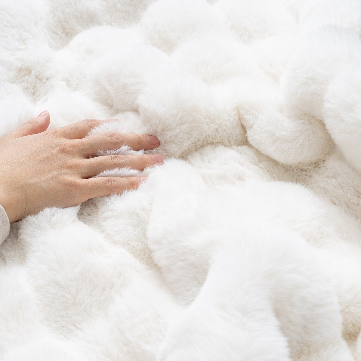 楽天市場】もこもこ ラビットファー調こたつ布団 ニトリ 【メーカー