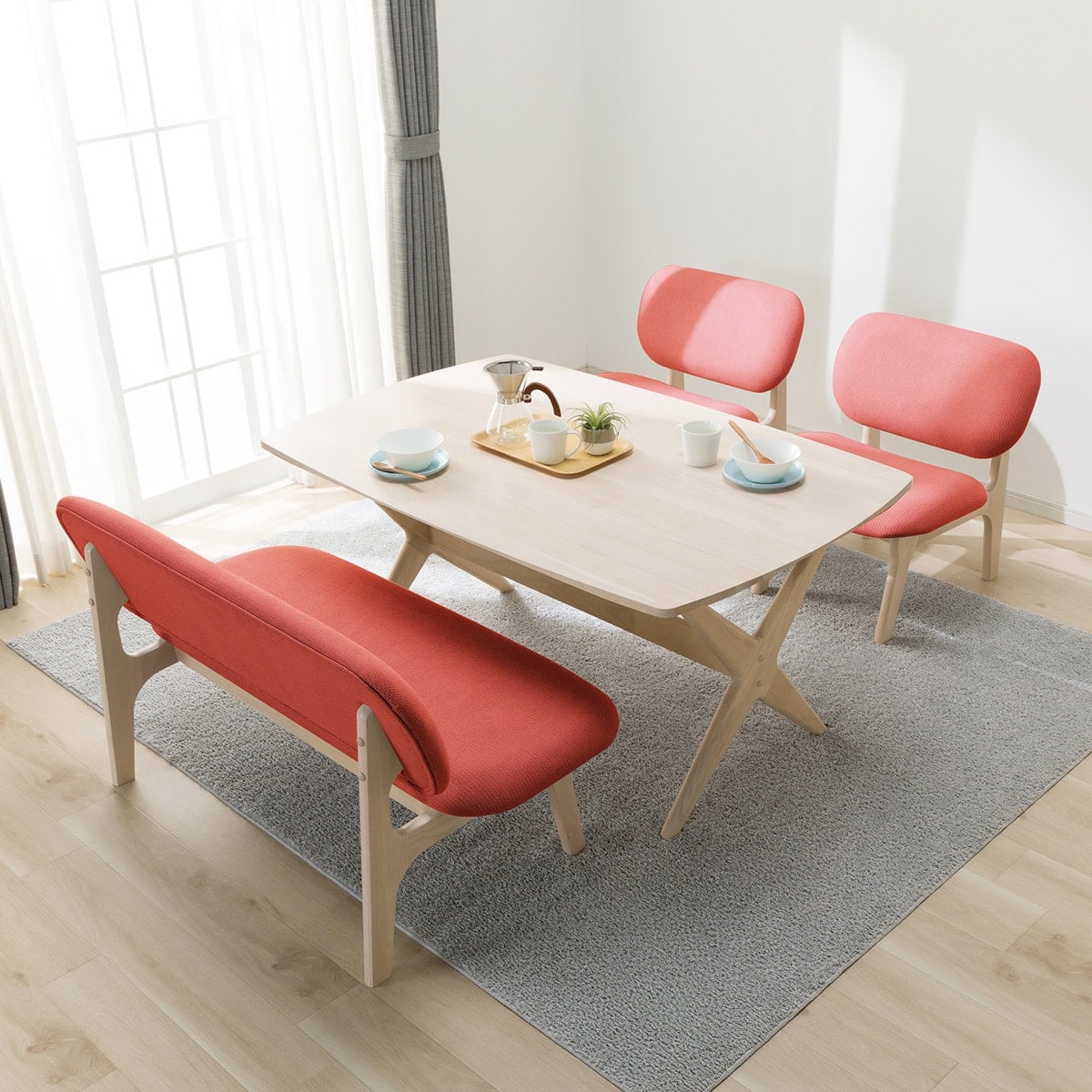 楽天市場】リビングダイニングテーブル4点セット(リラックスワイド 140