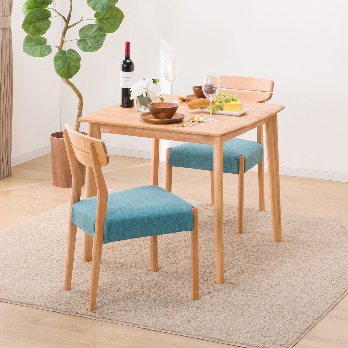 楽天市場】ダイニングテーブル3点セット (DTアルナスDF80LBR