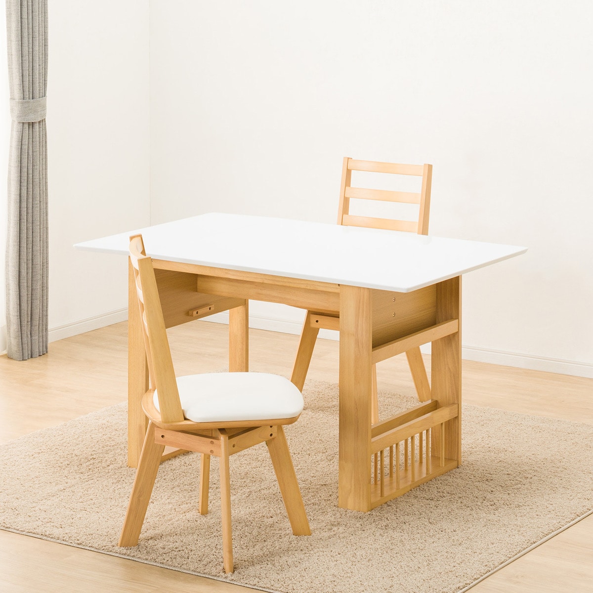 楽天市場】伸長式ダイニングテーブル3点セット (DTロピア2WH LBR/DC