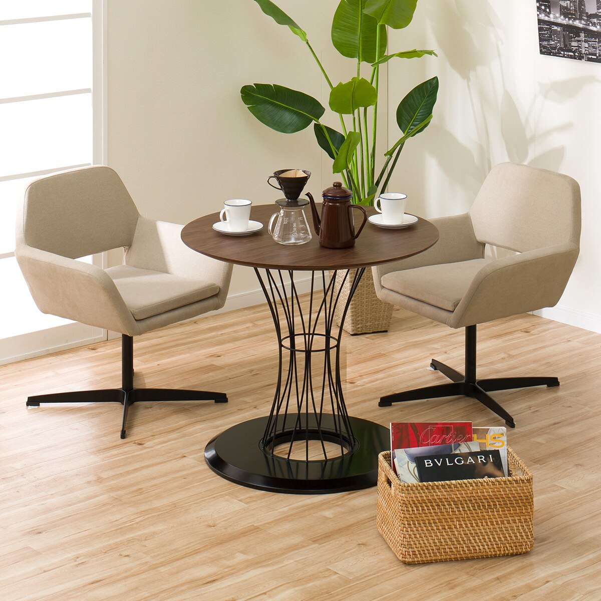 楽天市場】ダイニングテーブル (コルーナ ウォルナット) 幅80cm ニトリ