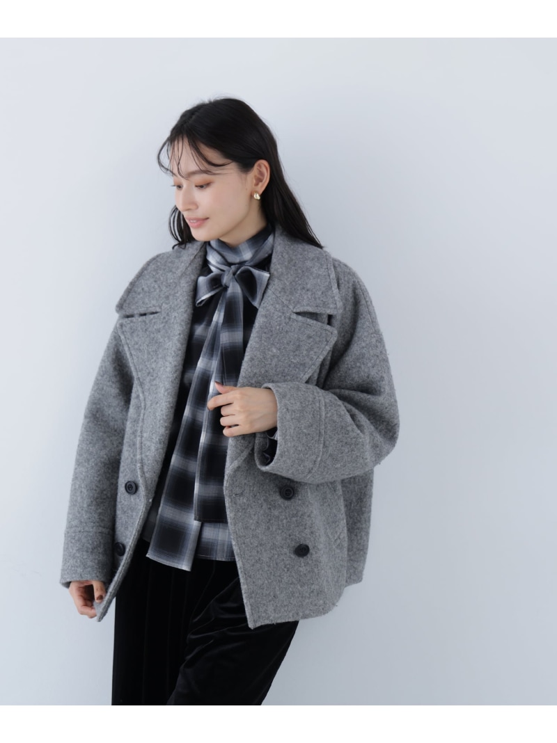 楽天市場】【SALE／30%OFF】ウーリーフォルムハーフコート NATURAL