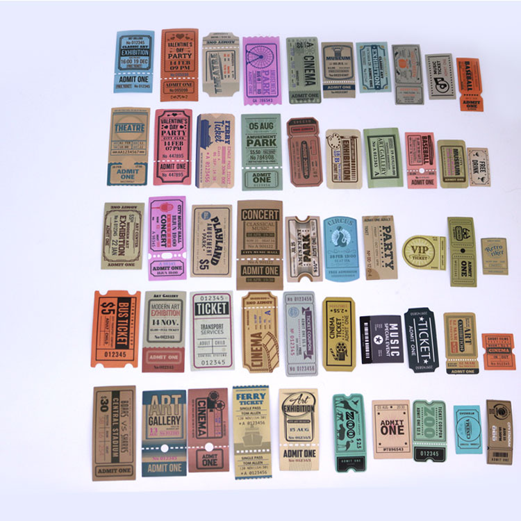 楽天市場】( ステッカー ) ヴィンテージ チケット ステッカー 10枚