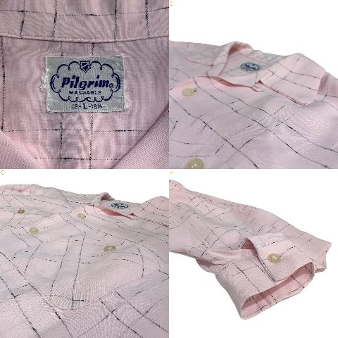 楽天市場】50s PILGRIM Rayon Open Collar L/S Shirt ピンク L