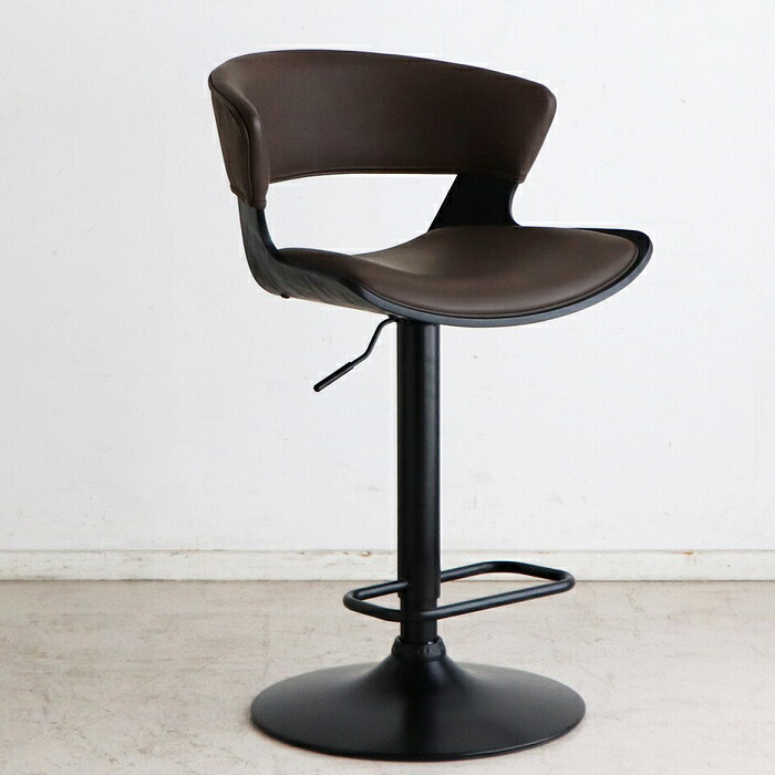 宮城県直接引き渡し】カウンターチェア バー バーチェア 黒 合成皮革