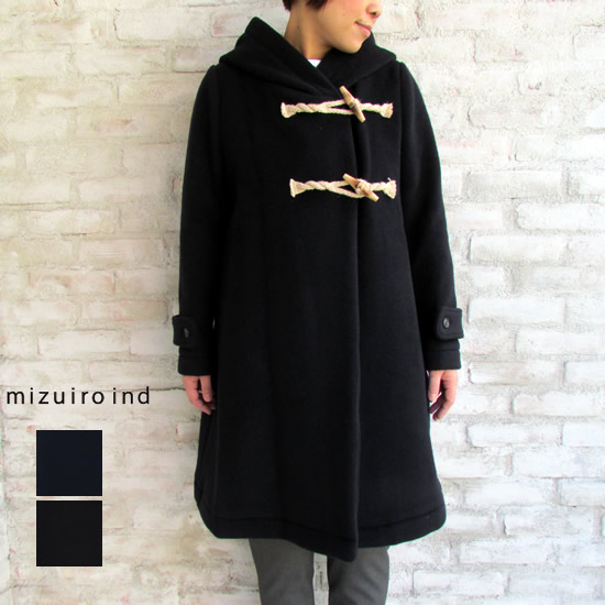 楽天市場】mizuiro-ind ミズイロインド Aラインダッフルコート