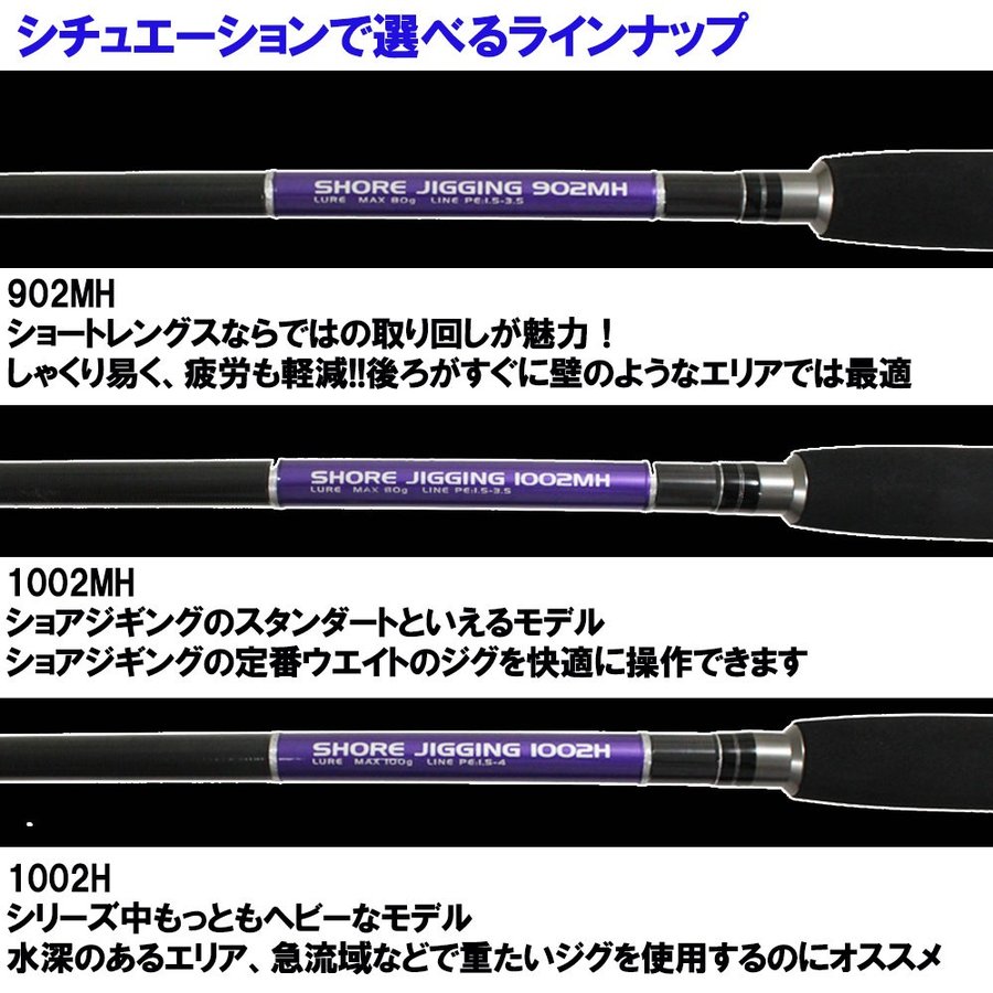 楽天市場】ショアジギングロッド 吉樹SHOREJIGING 1002MH (goku-086859