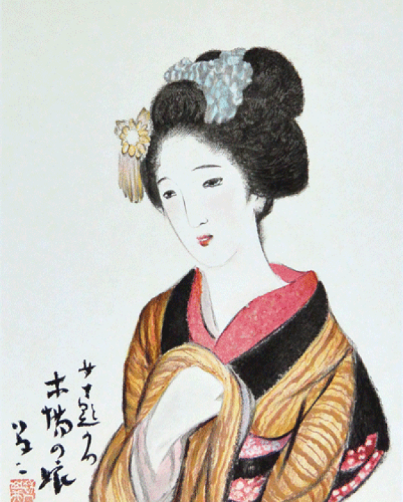 楽天市場】絵画 リトグラフ 木場の娘 竹久夢二【当日出荷可能】【送料