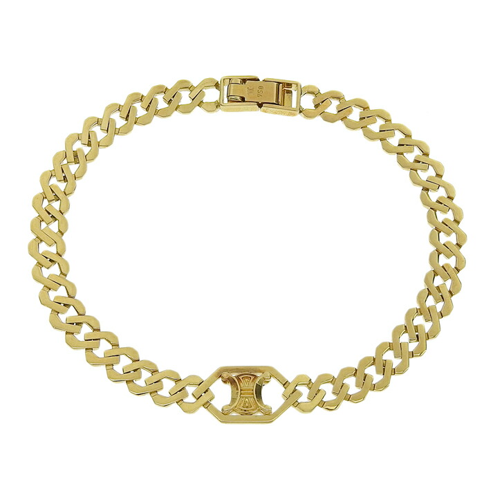 楽天市場】CELINE セリーヌ マカダム ブレスレット K18YG 750 イエロー