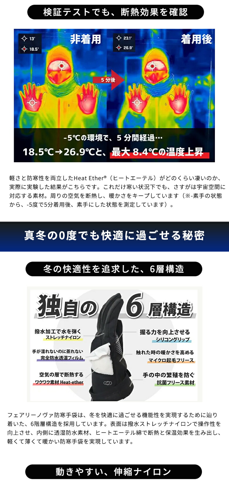 楽天市場】フェアリーノヴァ防寒手袋 Fairynova グローブ 防風手袋 暖