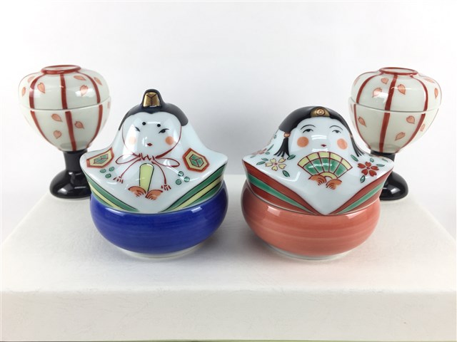 楽天市場】有田焼 幸楽窯 お雛様 豆蓋物( 男雛(お殿様) /女雛(お雛様
