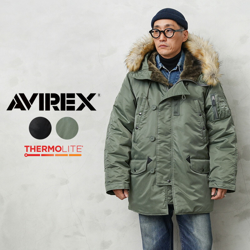 楽天市場】AVIREX アビレックス 7835952030 THERMOLITE N-3B フライト