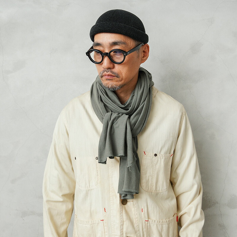 ユーロヴィンテージ リメイク ニット マフラー military ストール remeke knit 2way scarf アメリカの古着のセーターを リメイクした「着