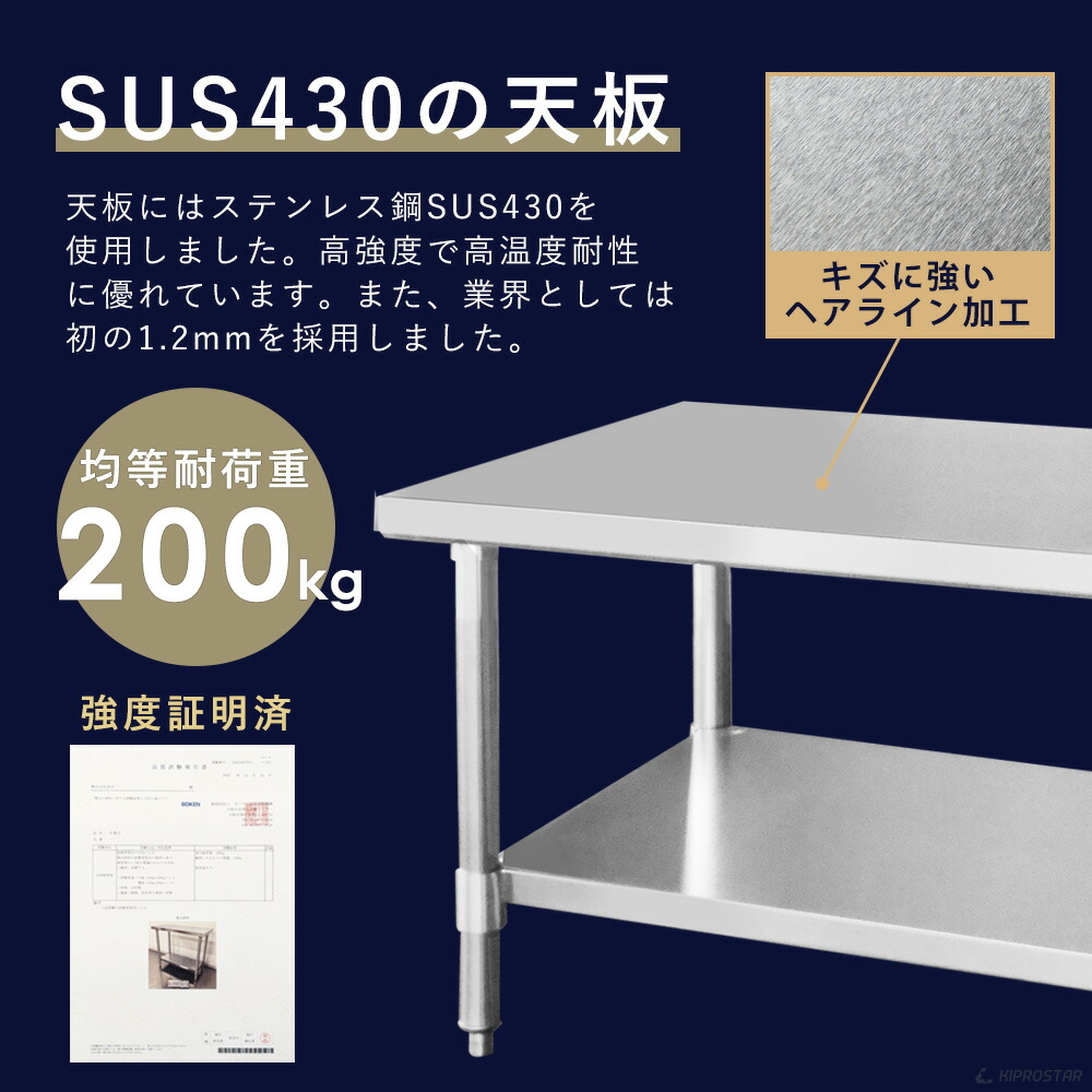 楽天市場】ステンレス コンロ台 業務用 調理台 500×600×650 板厚1.2mm