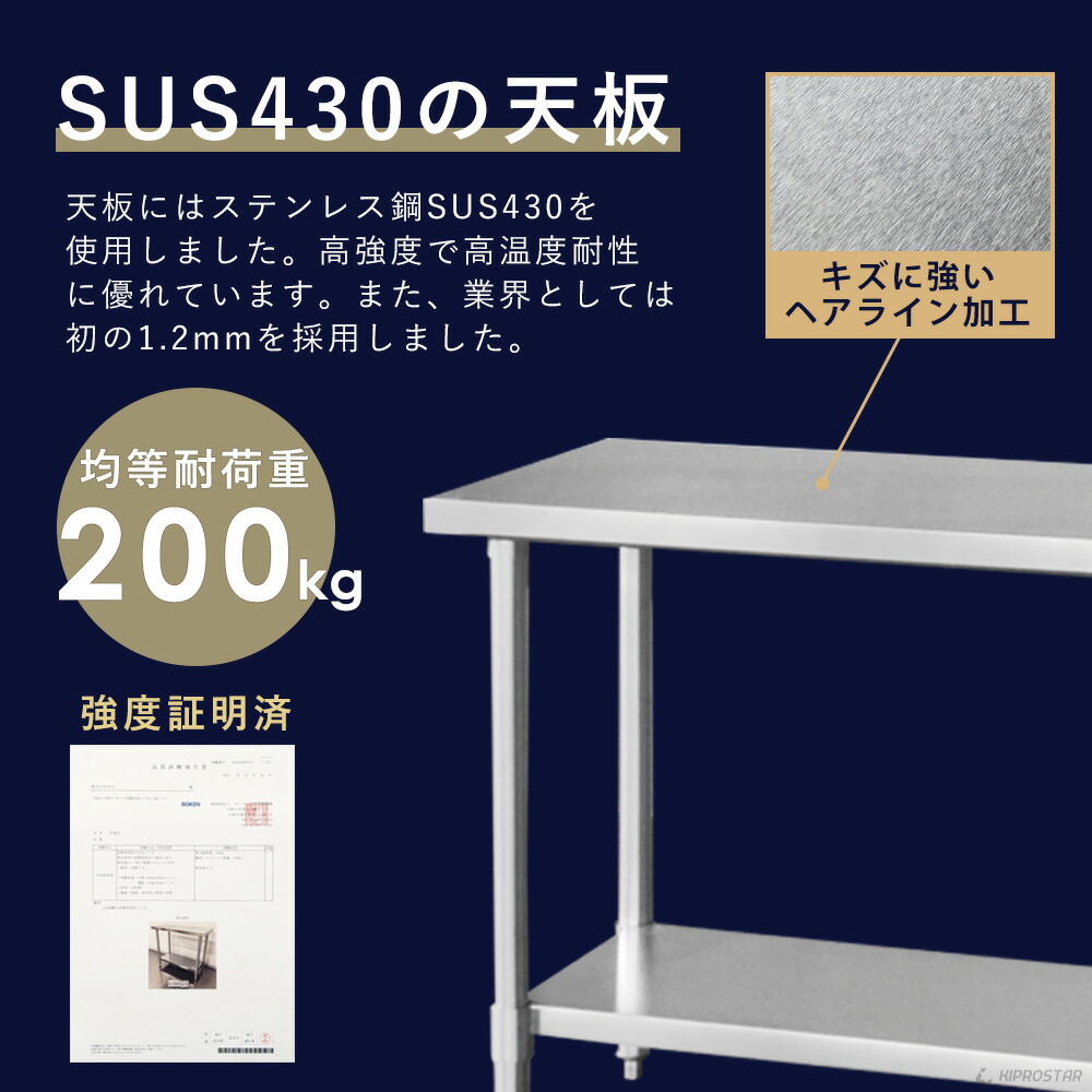 楽天市場】ステンレス作業台 業務用 調理台 900×600×800 板厚1.2mm