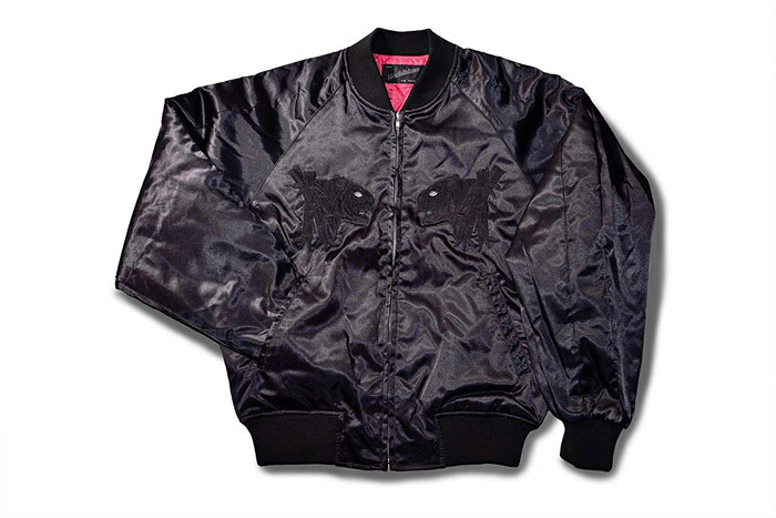 楽天市場】(hoshihime/星姫)スカジャン(竹トラ)サテン(黒×黒) 和柄 総