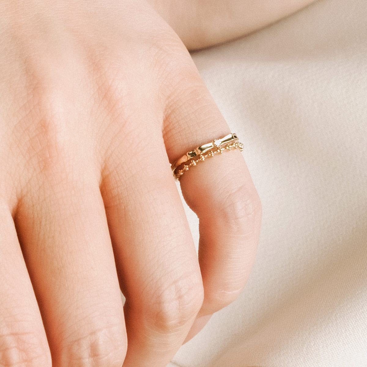 楽天市場】ピンキーリング 10K ダイヤモンド レディース 3号 5号 7号