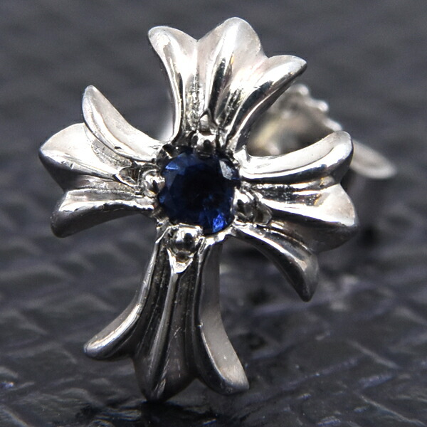 楽天市場】クロムハーツ ピアス メンズ CHクロス サファイア スタッド