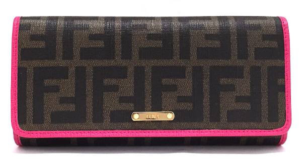 楽天市場】新品同様 フェンディ 長財布 ピンク ズッカ 三つ折り 財布