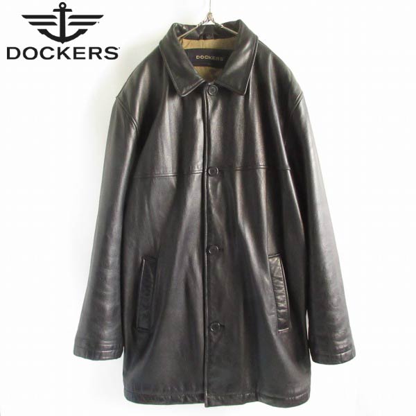 楽天市場】DOCKERS ドッカーズ レザー カーコート 黒 L Tバック レザー