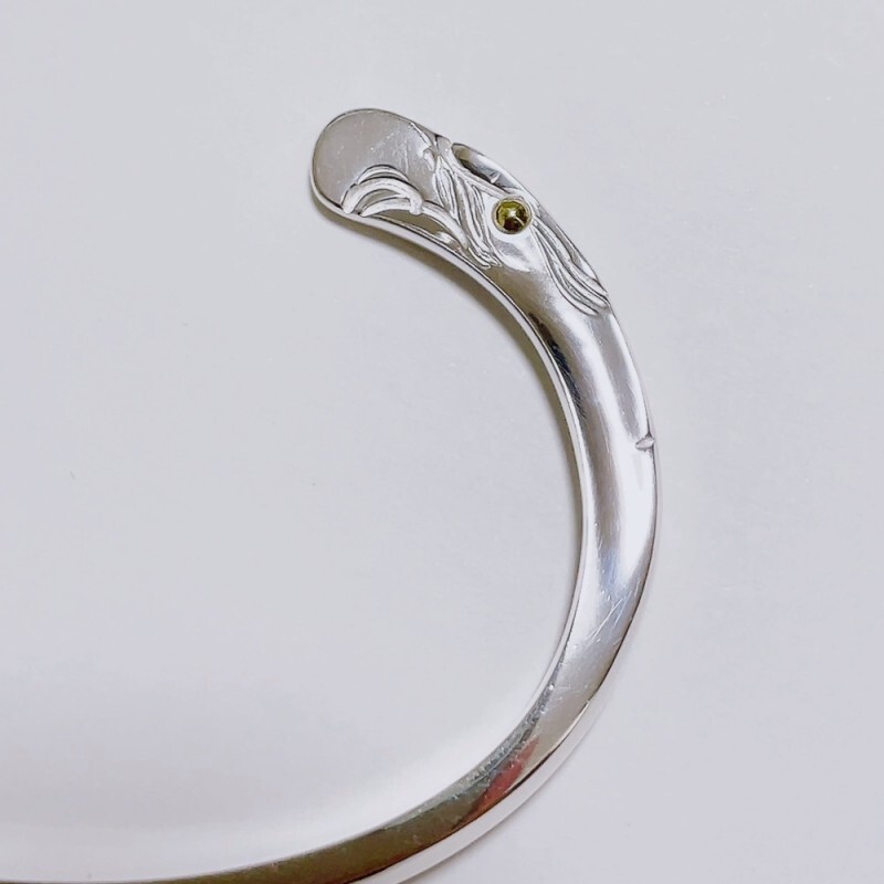 楽天市場】18金金目顔ブレス M シルバー バングル ブレスレット