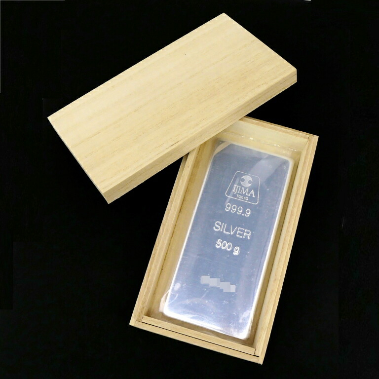 楽天市場】井嶋金銀工業 純銀 インゴット [桐箱付] 500g ingot