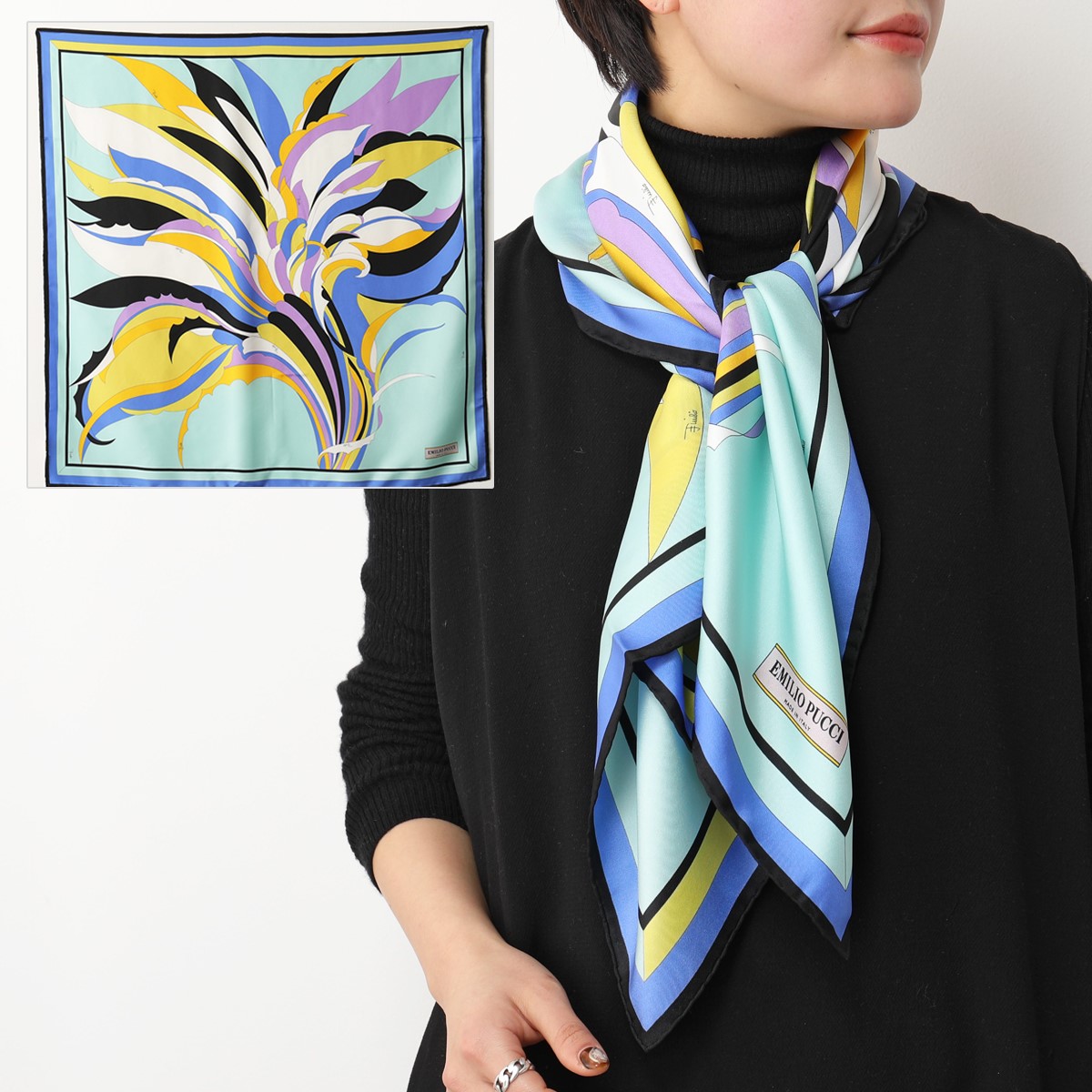 楽天市場】EMILIO PUCCI エミリオプッチ JR482 イタリア製 大判 シルク
