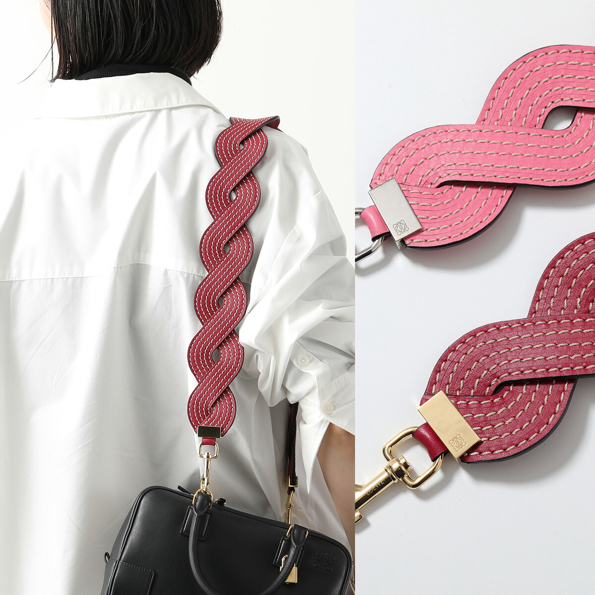 楽天市場】LOEWE ロエベ ショルダーベルト WAVY STITCHES STRAP