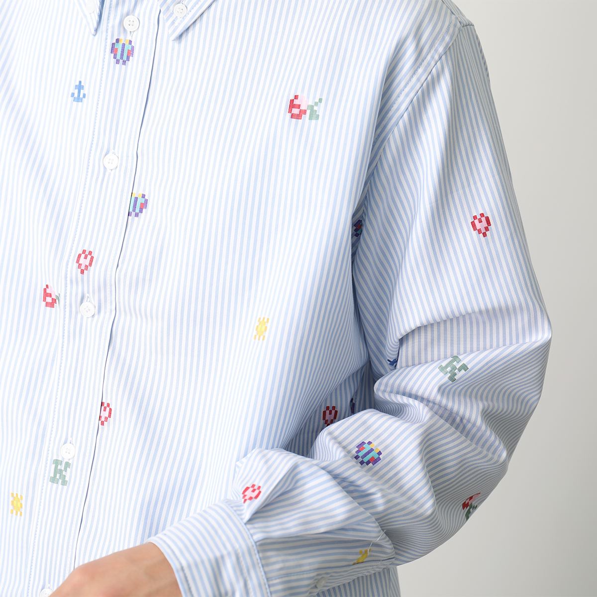楽天市場】KENZO ケンゾー 長袖シャツ PIXEL STRIPED CASUAL FD55CH410