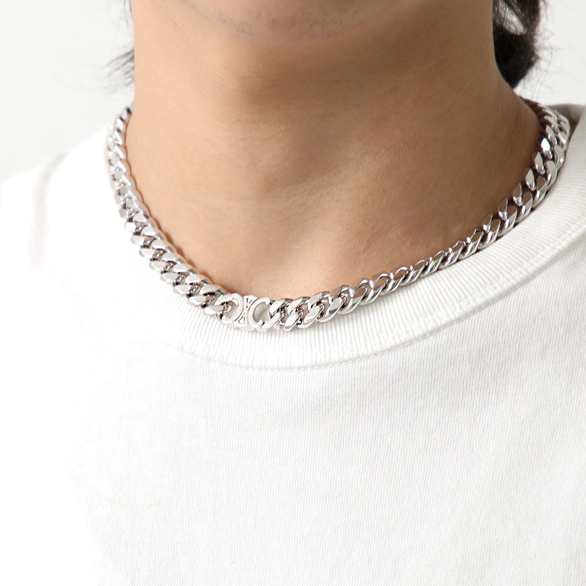 楽天市場】CELINE セリーヌ ネックレス 460JF6BRA.36SI メンズ