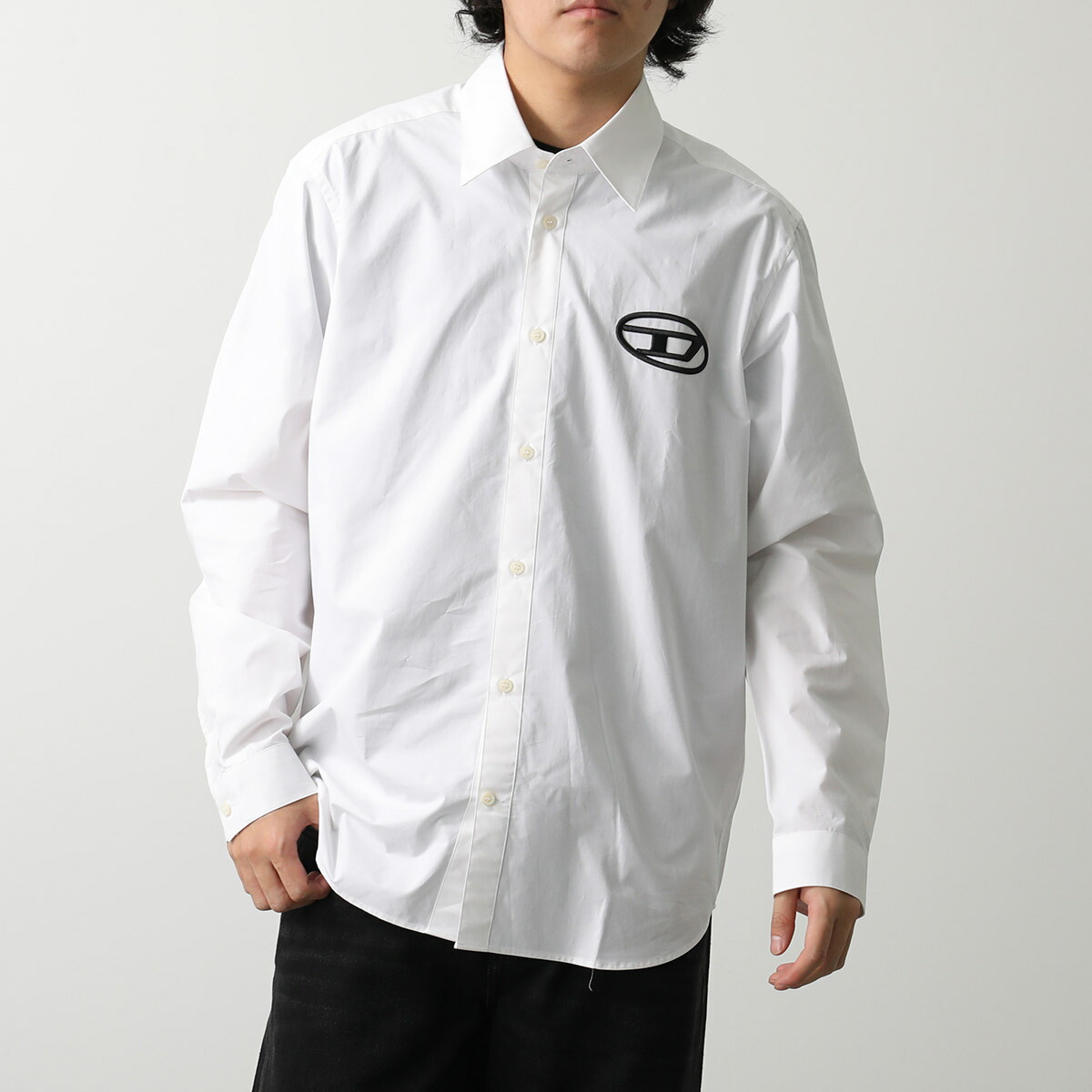 新品】DIESEL／オーバルD刺繍ロゴパッチ グラデーションシャツ M 新品
