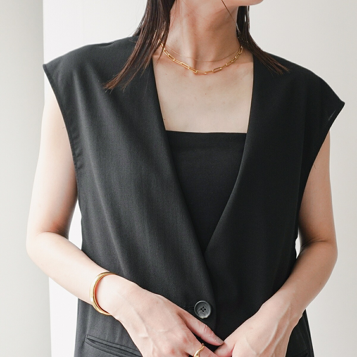楽天市場】CLOCHE クロシェ ジレ ドライジョーゼット 85679 レディース